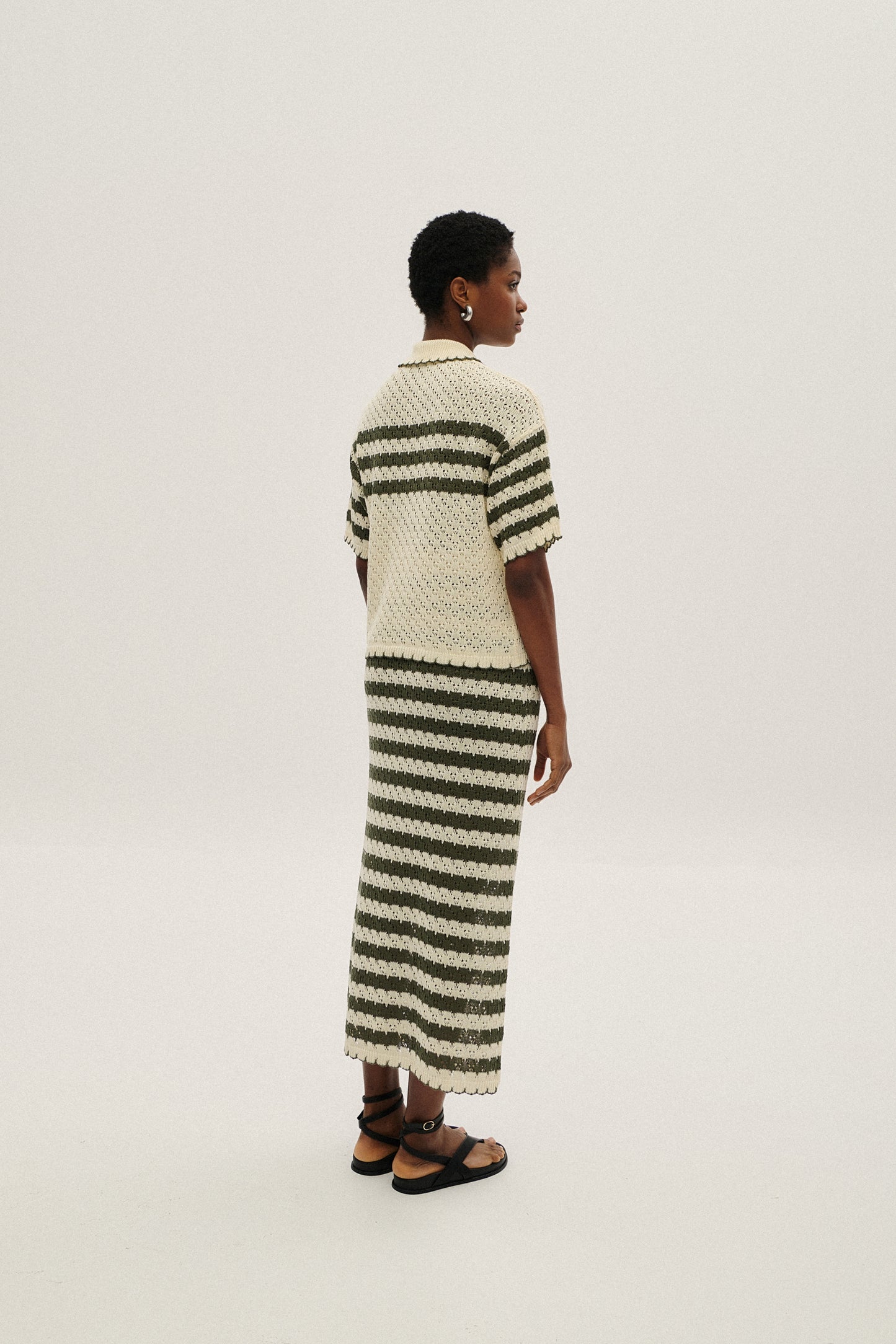 COMBOS MAXI SKIRT ECRU/KHAKI