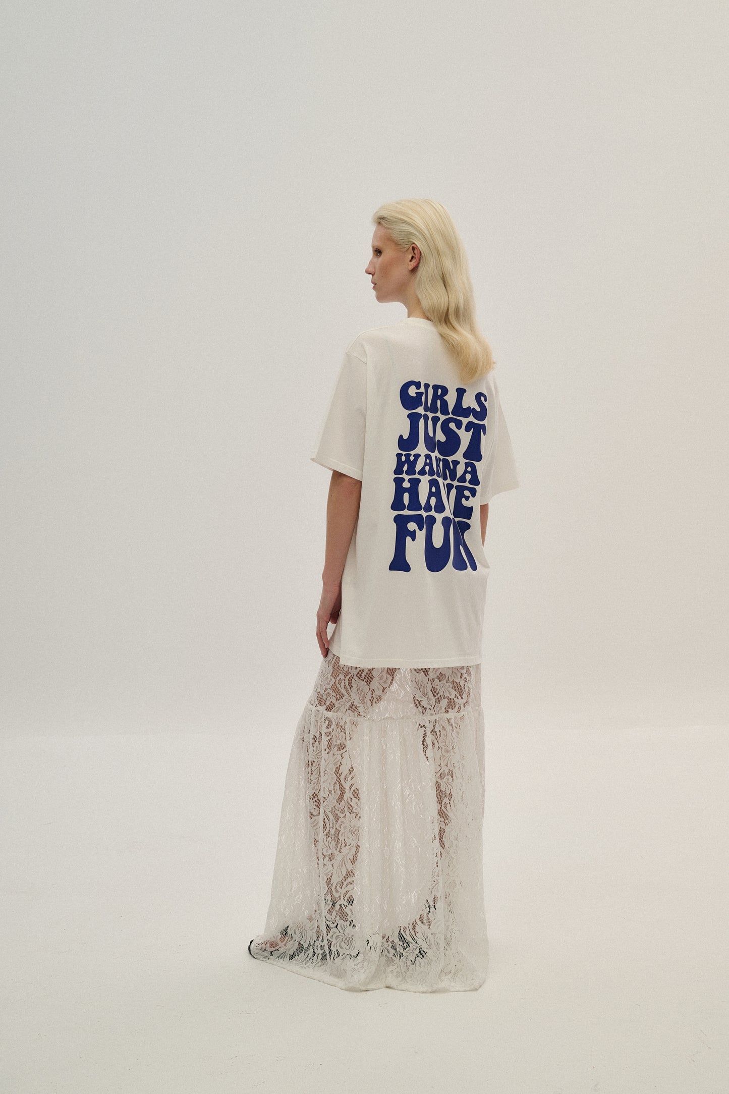 COMBOS MAXI LACE SKIRT WHITE