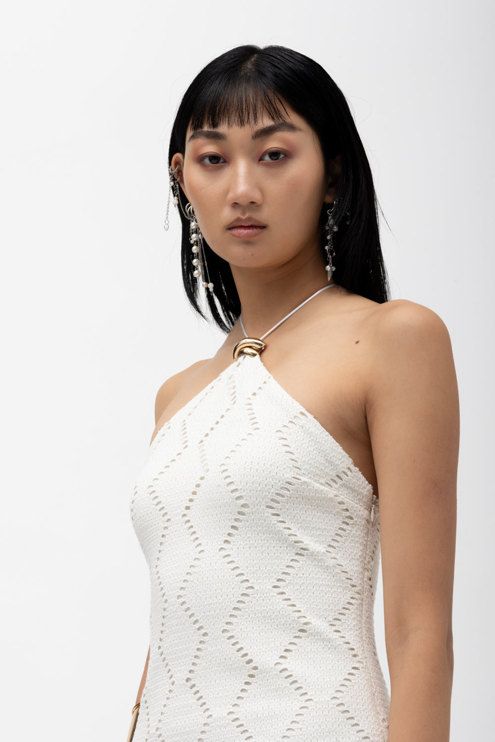 MALLORY AZURE WHITE DRESS