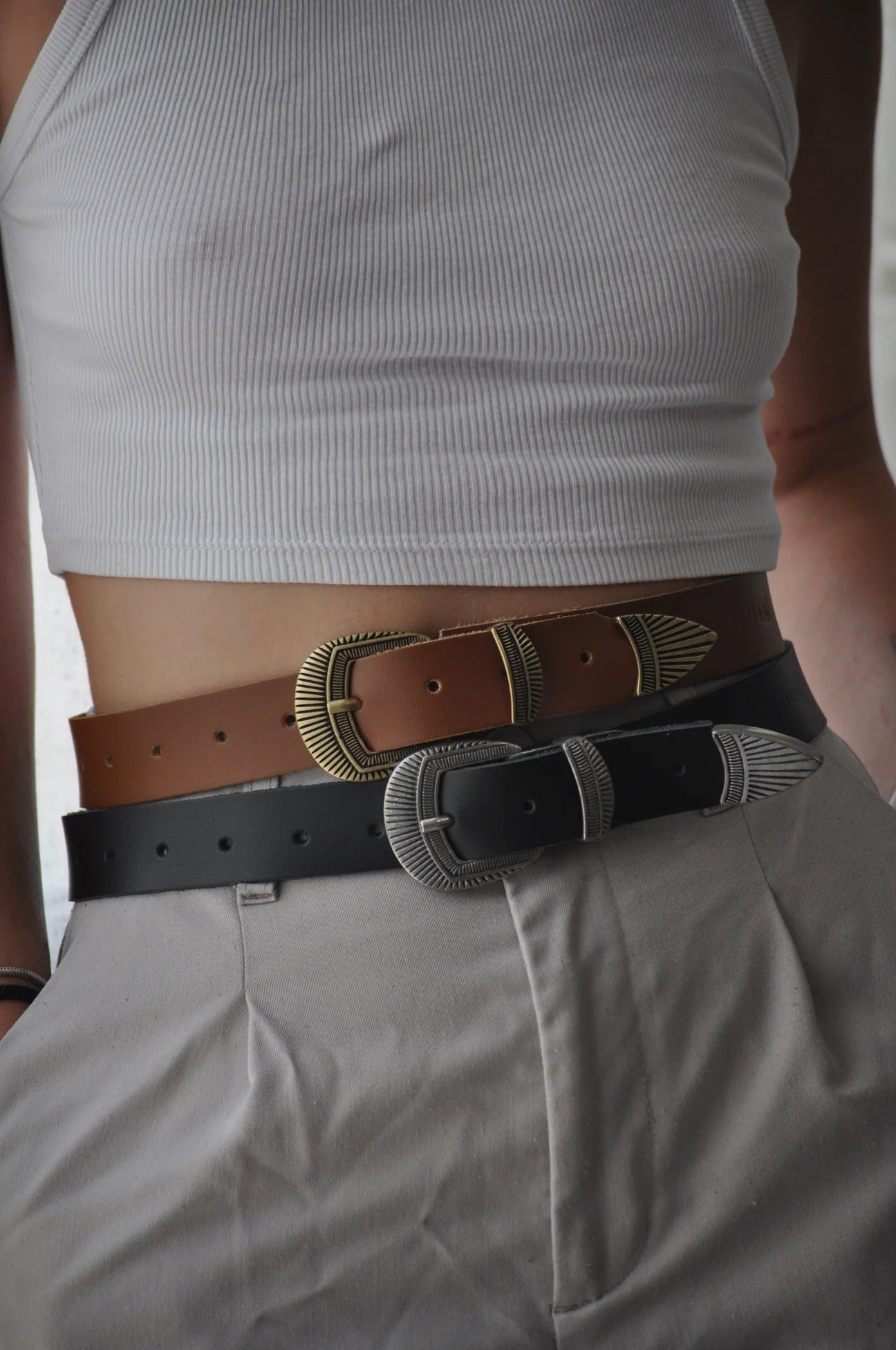 BONENDIS ADA LEATHER BELT BLACK