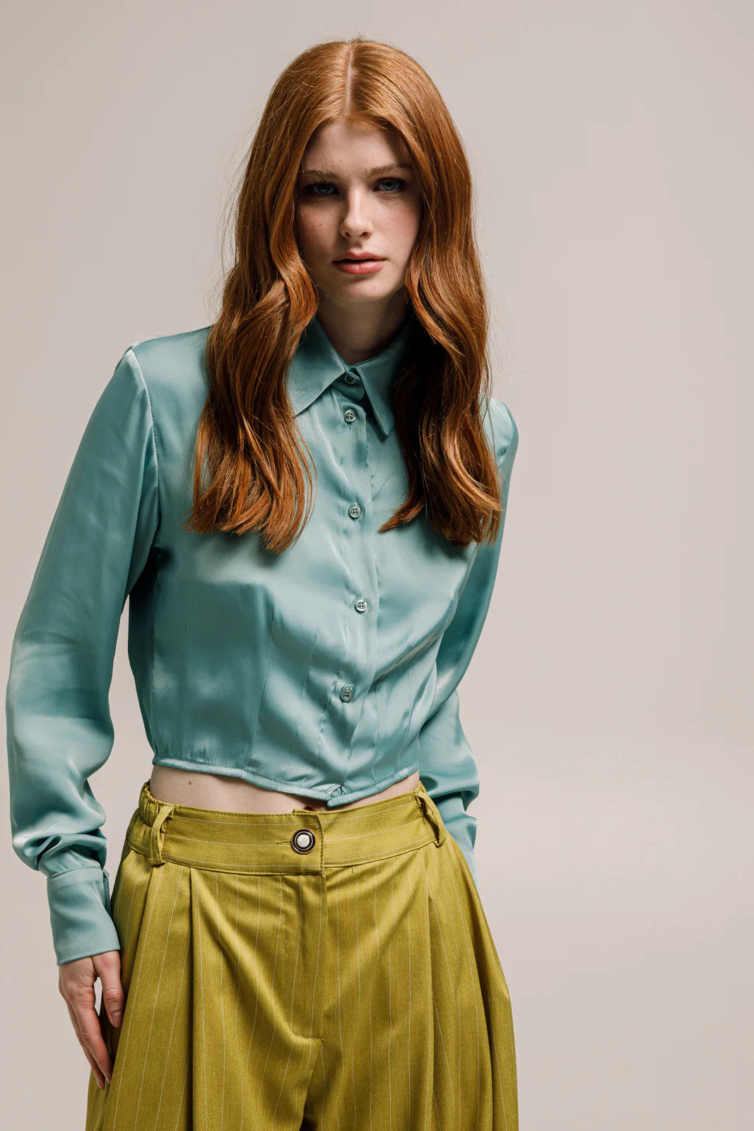 THE JERKINS UBA SHIRT AQUA GREEN