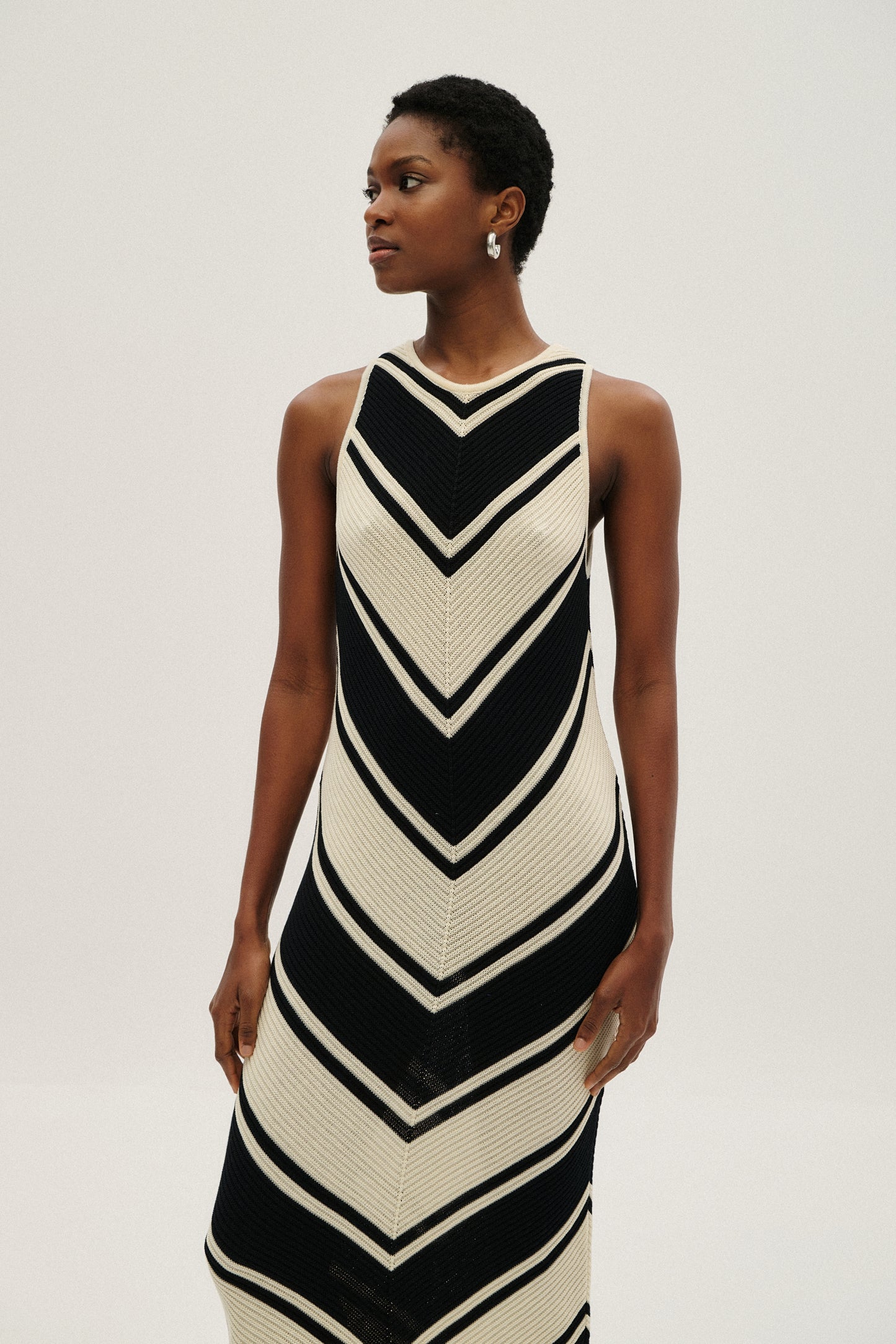 COMBOS MAXI DRESS BLACK & WHITE