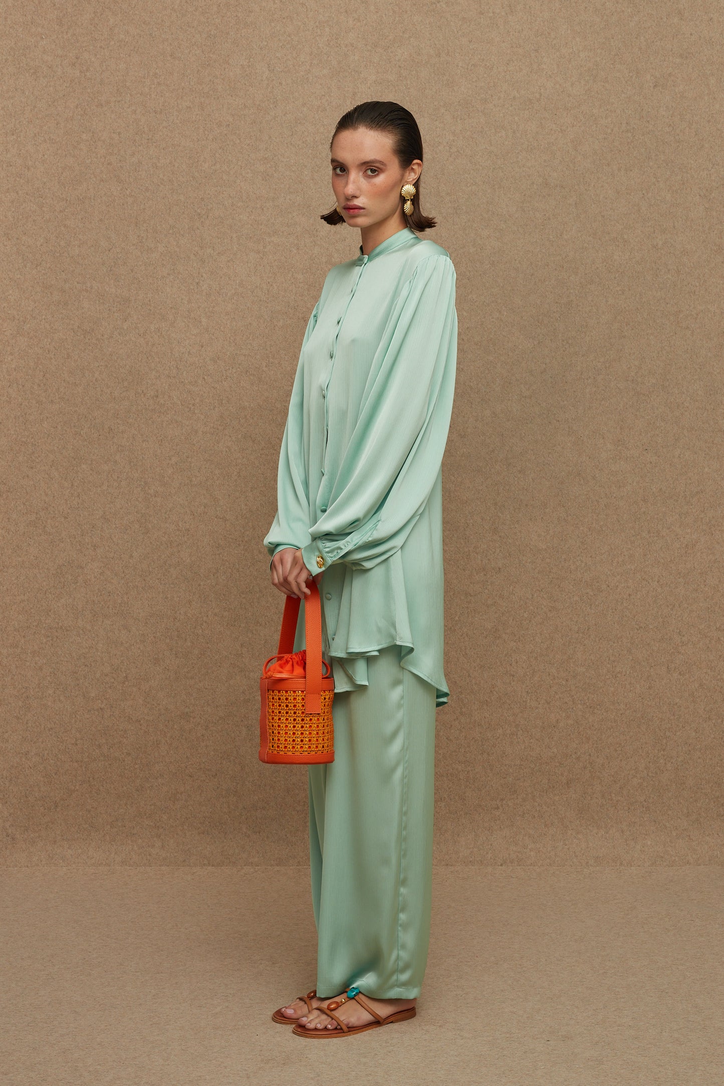 LA CHAINE THE PEARL SHIRT PISTACHIO