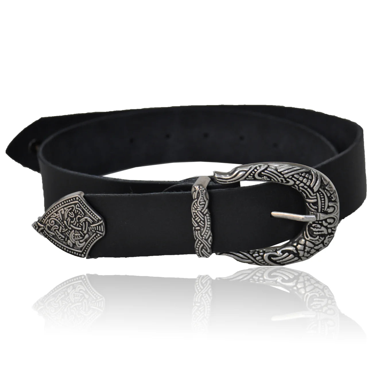 BONENDIS ORCHID LEATHER BELT BLACK