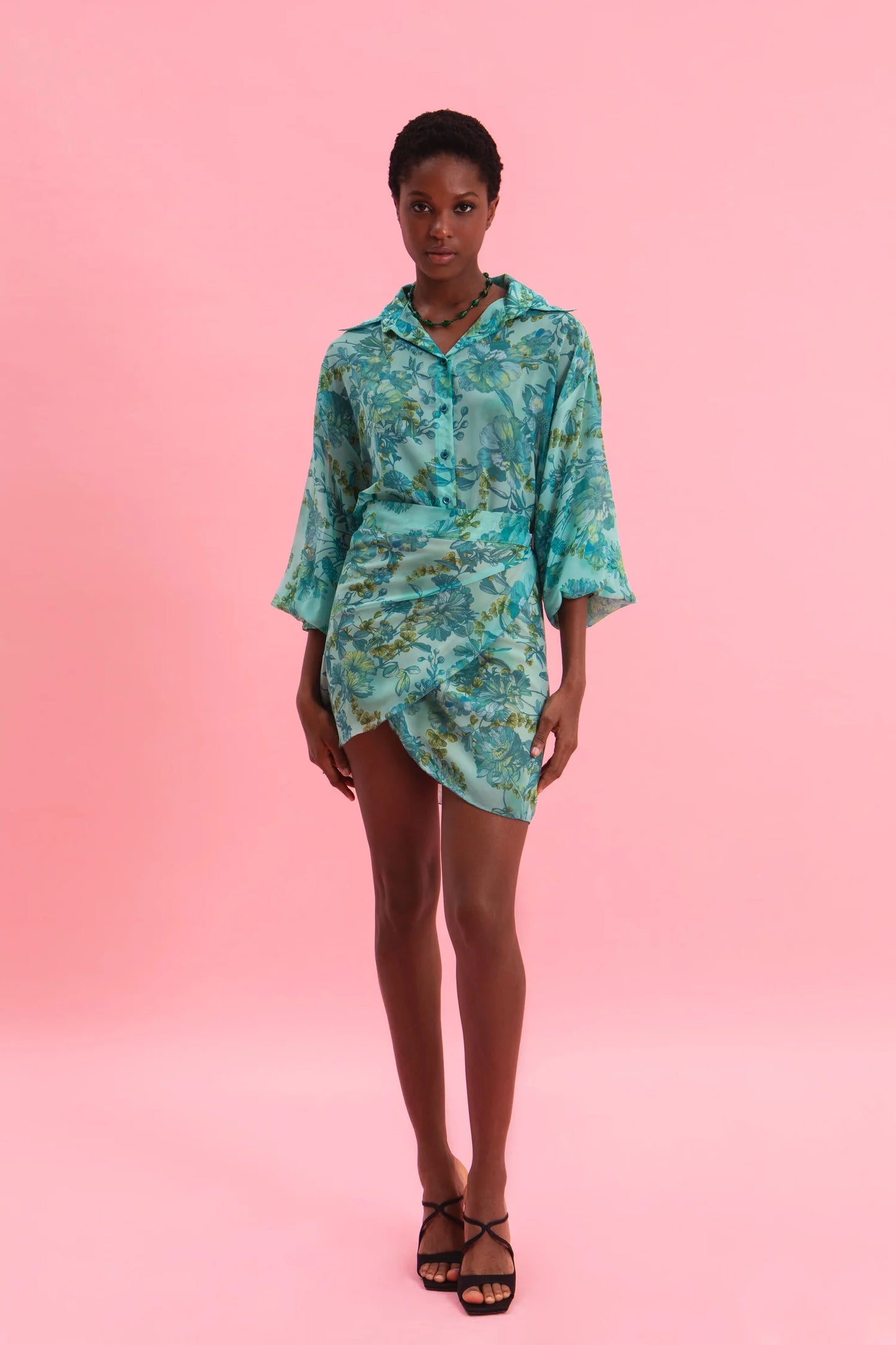 EVELEYA BOTANICAL BREEZE OVERSIZED SHIRT