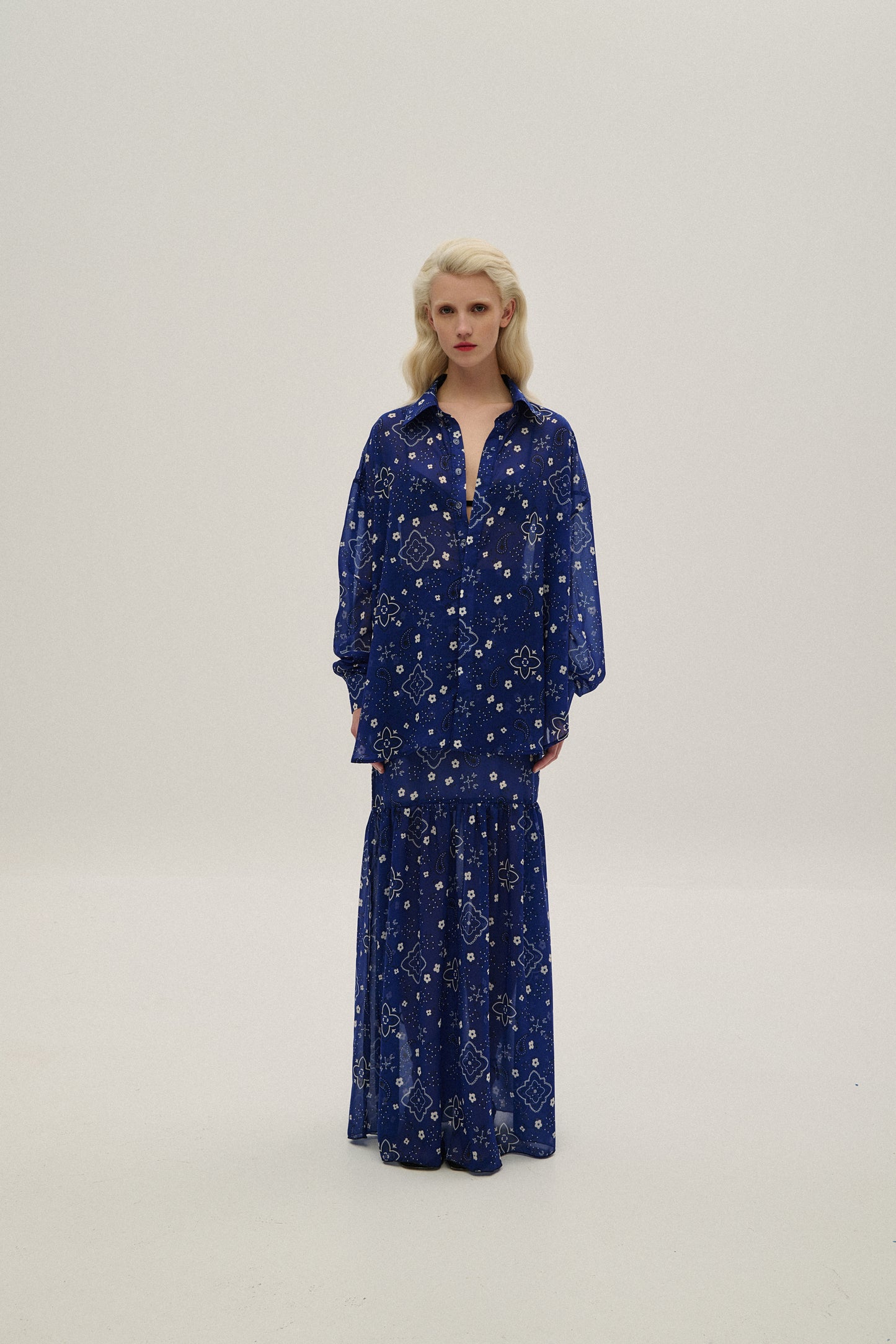 COMBOS LONG SKIRT BLUE