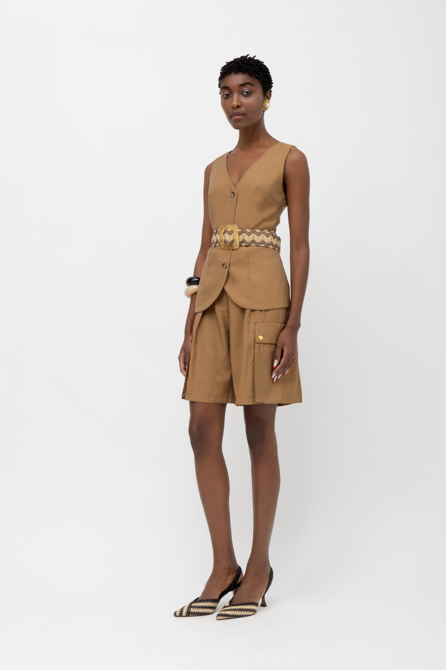 MALLORY BOW BROWN VEST