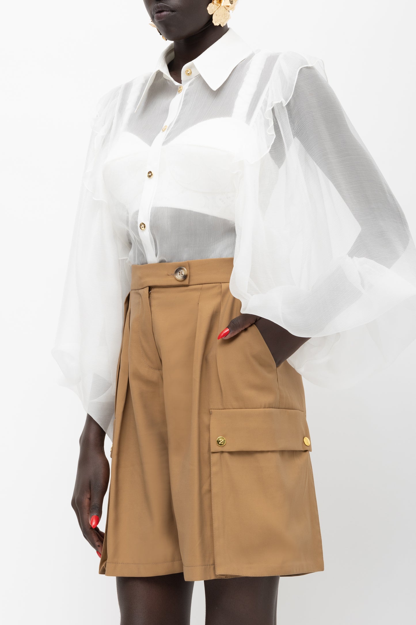 MALLORY IMARA BROWN SHORTS