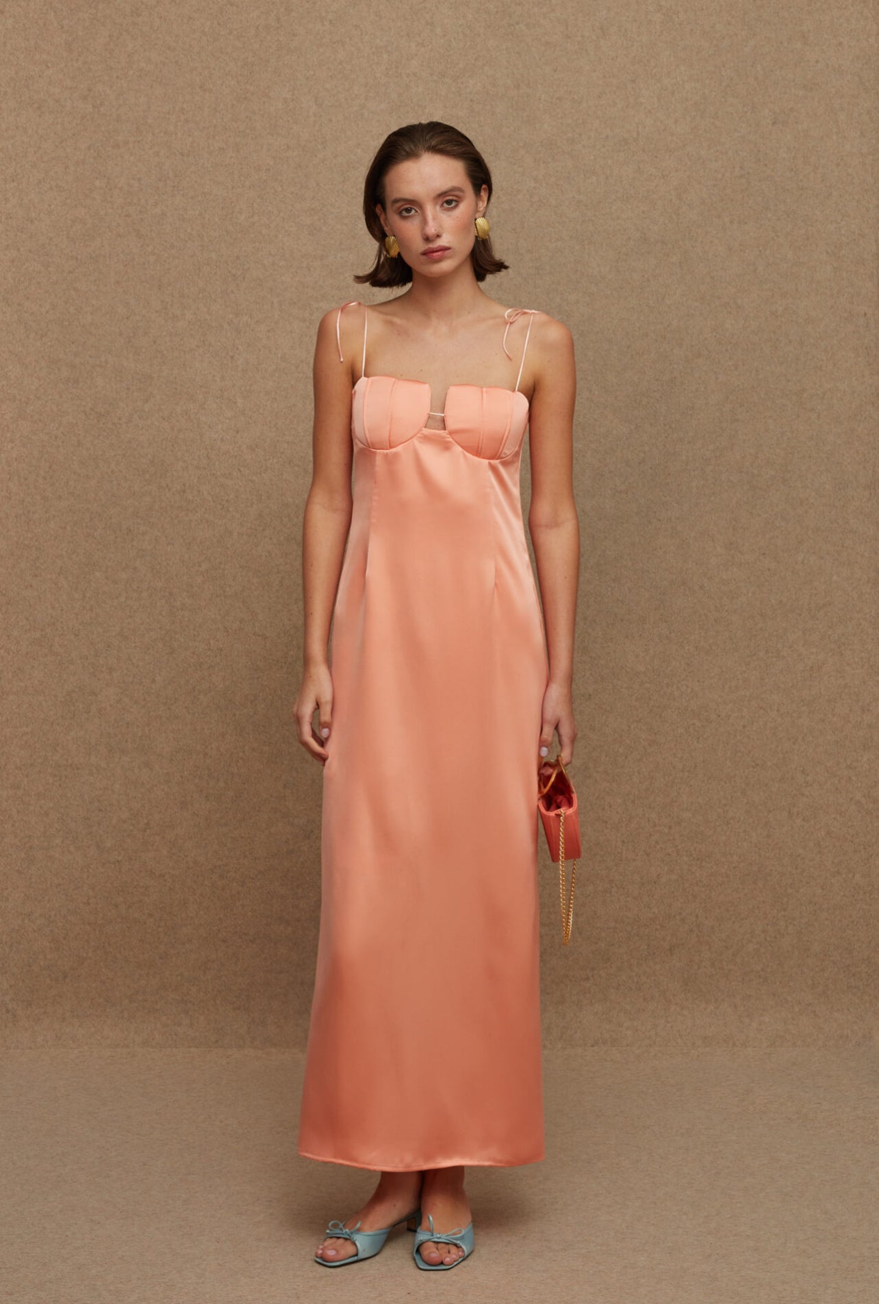 LA CHAINE ERRICA DRESS PEACH