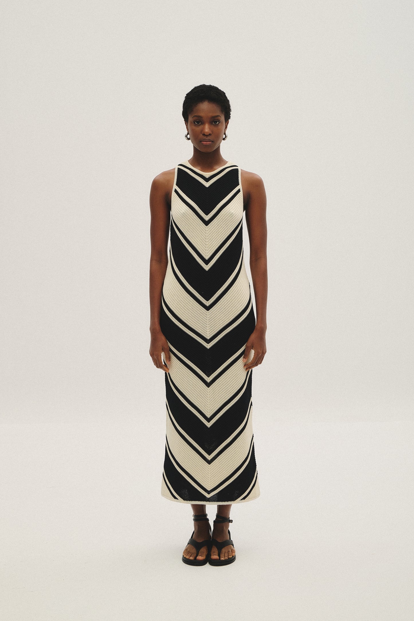 COMBOS MAXI DRESS BLACK & WHITE