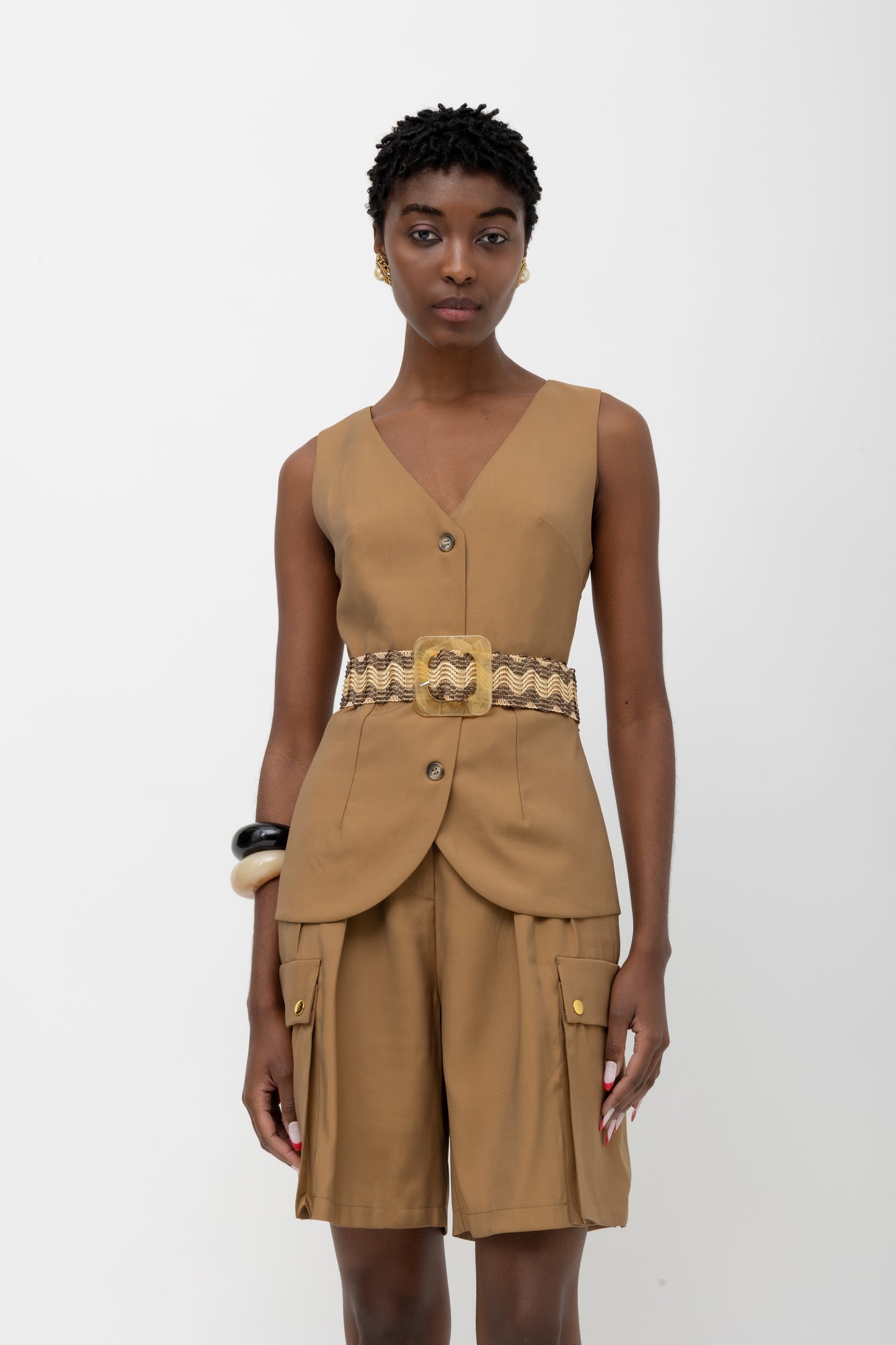 MALLORY BOW BROWN VEST