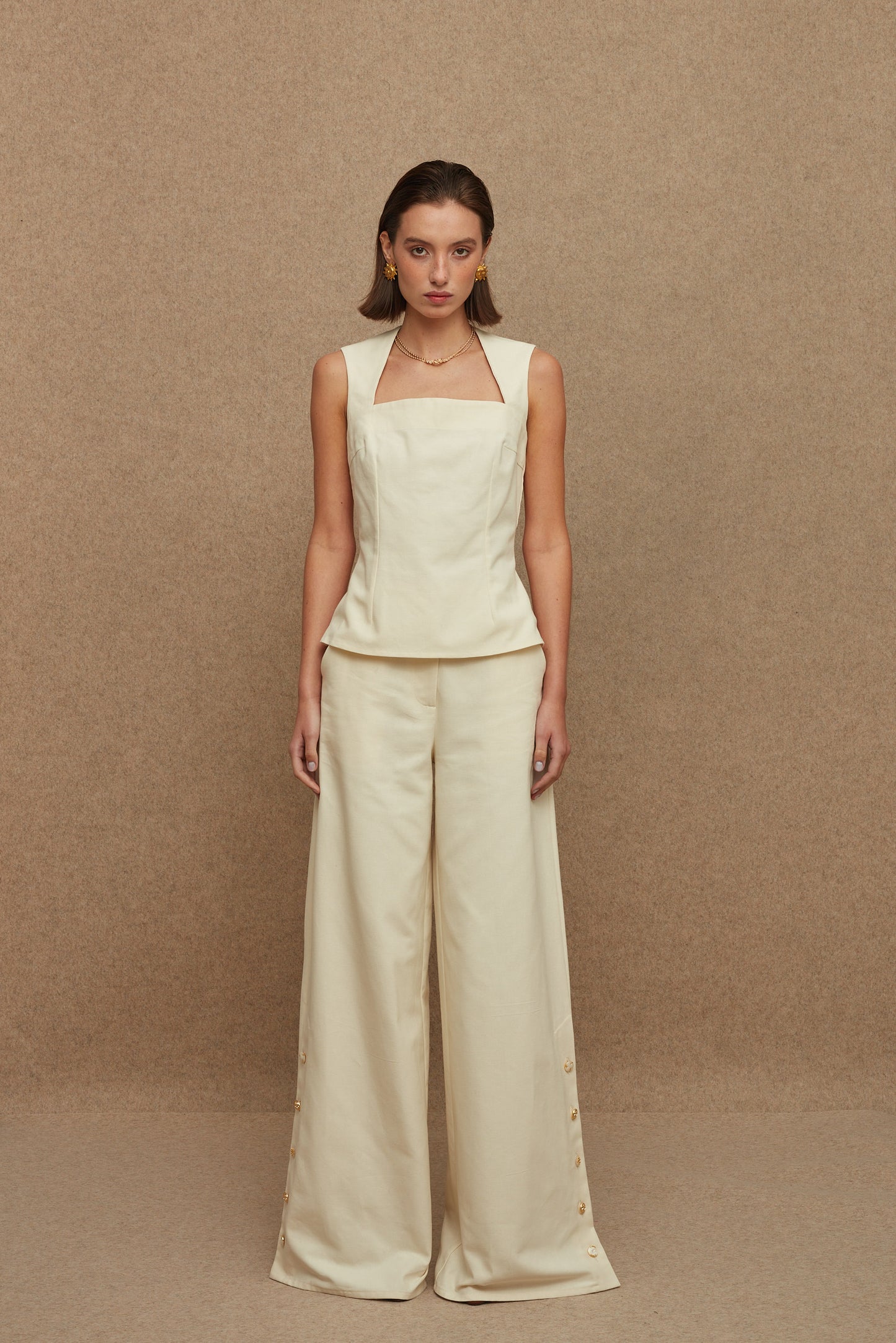 LA CHAINE FLEVA PANT ECRU
