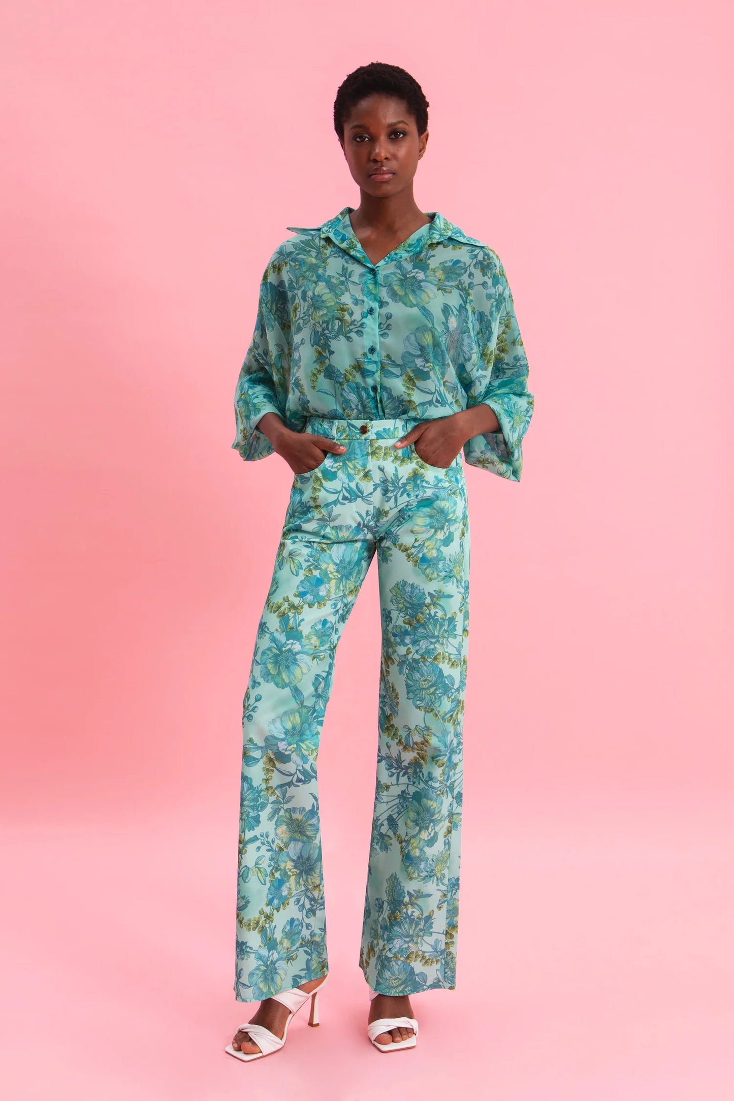 EVELEYA BOTANICAL BREEZE 100% COTTON PANTS
