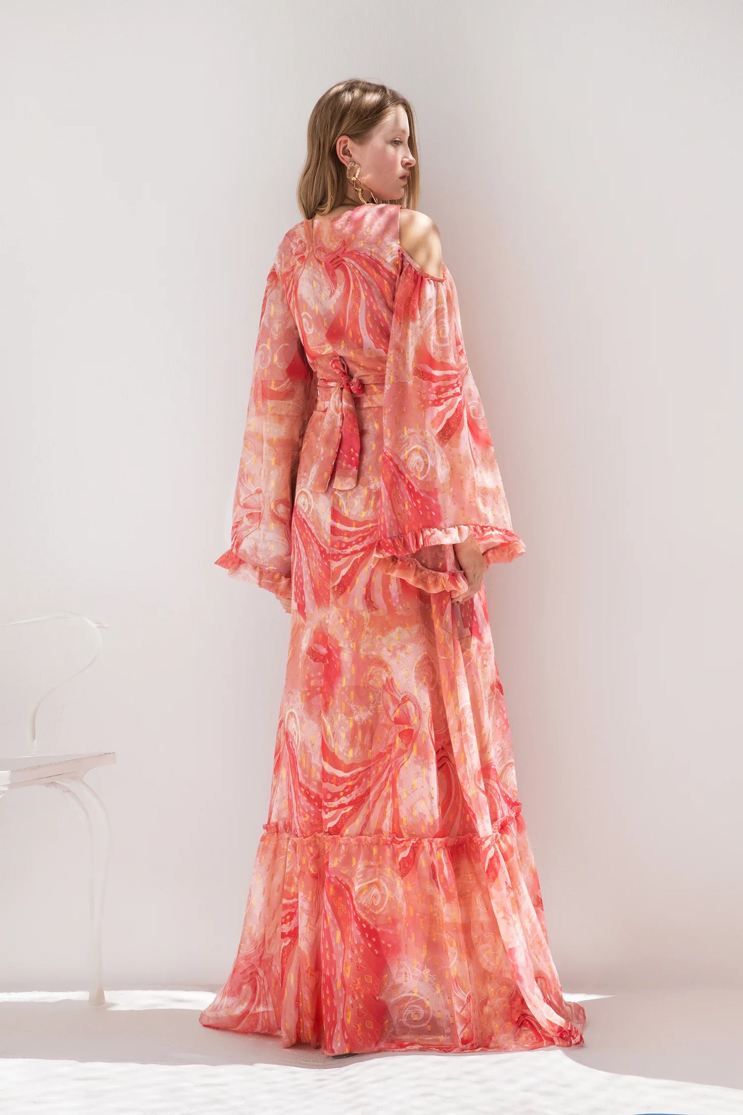 MYA COLLECTION ODETTE ORANGE SKIRT
