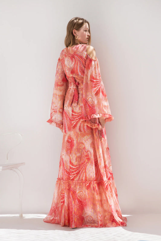MYA COLLECTION ODETTE ORANGE SKIRT