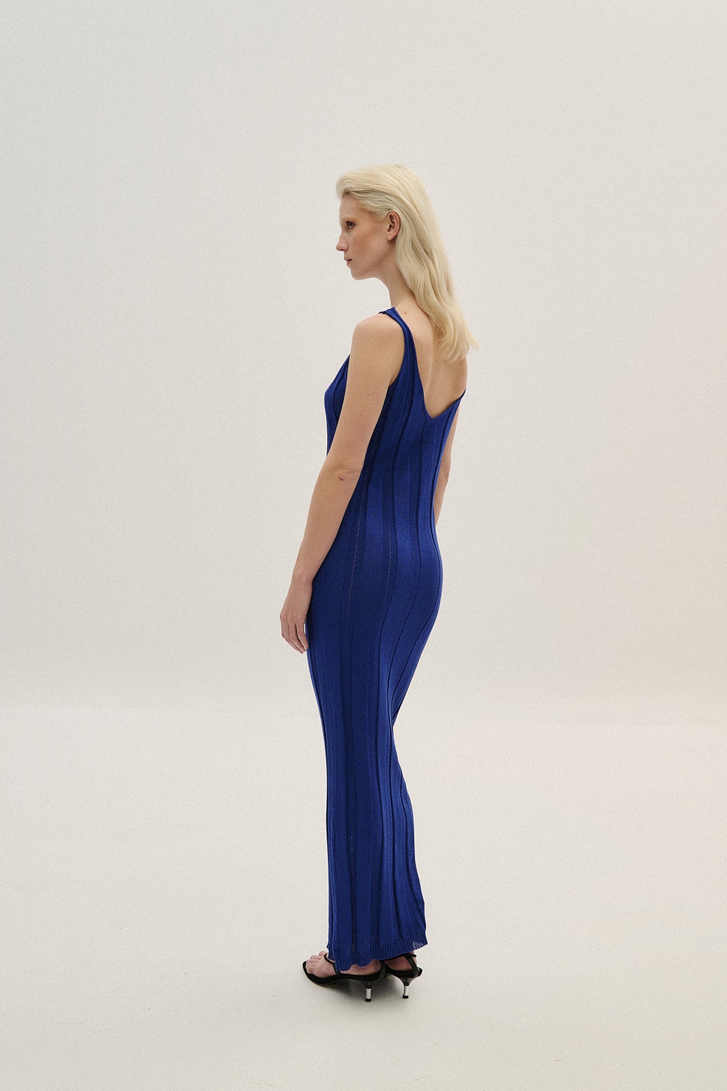 COMBOS BLUE LUREX DRESS