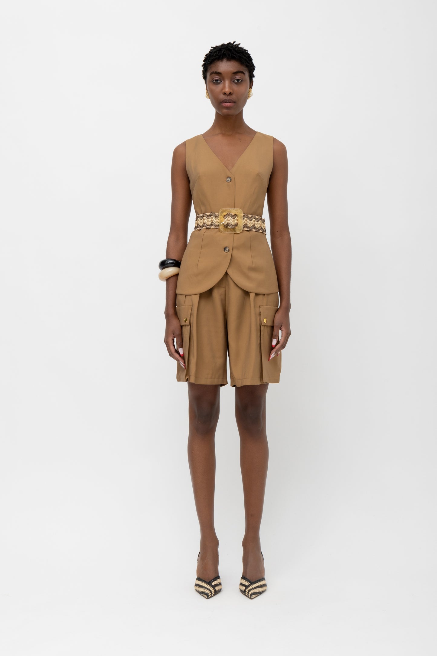 MALLORY IMARA BROWN SHORTS