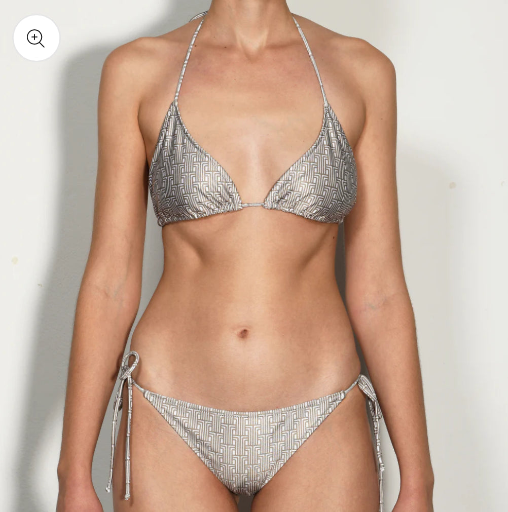INO MEI GRECIAN COLUMN TIE SIDE TRIANGLE BIKINI