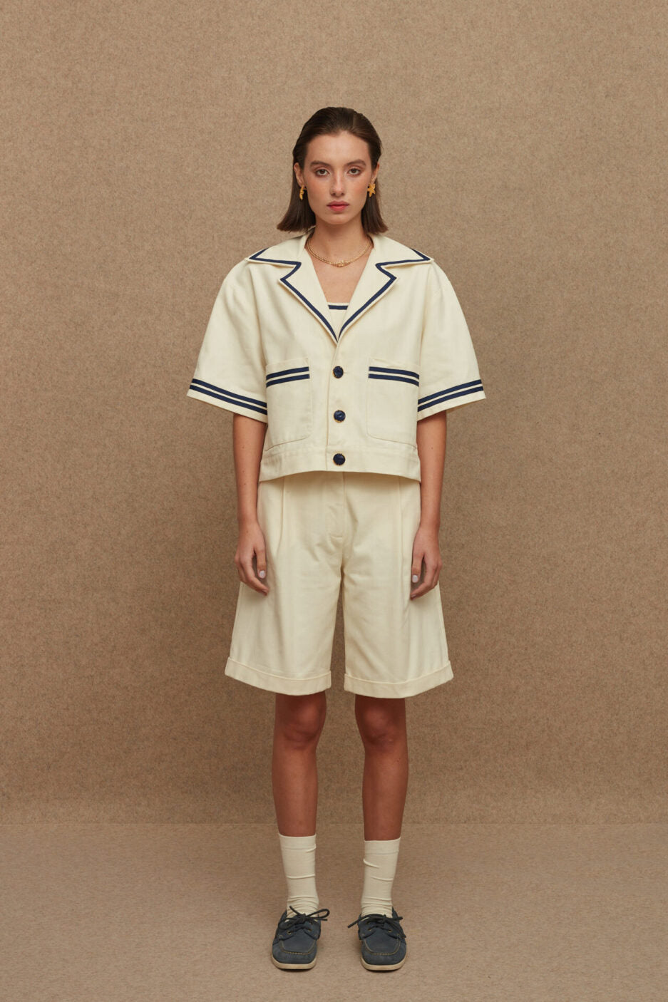 LA CHAINE PARELTHON SHORTS CREME