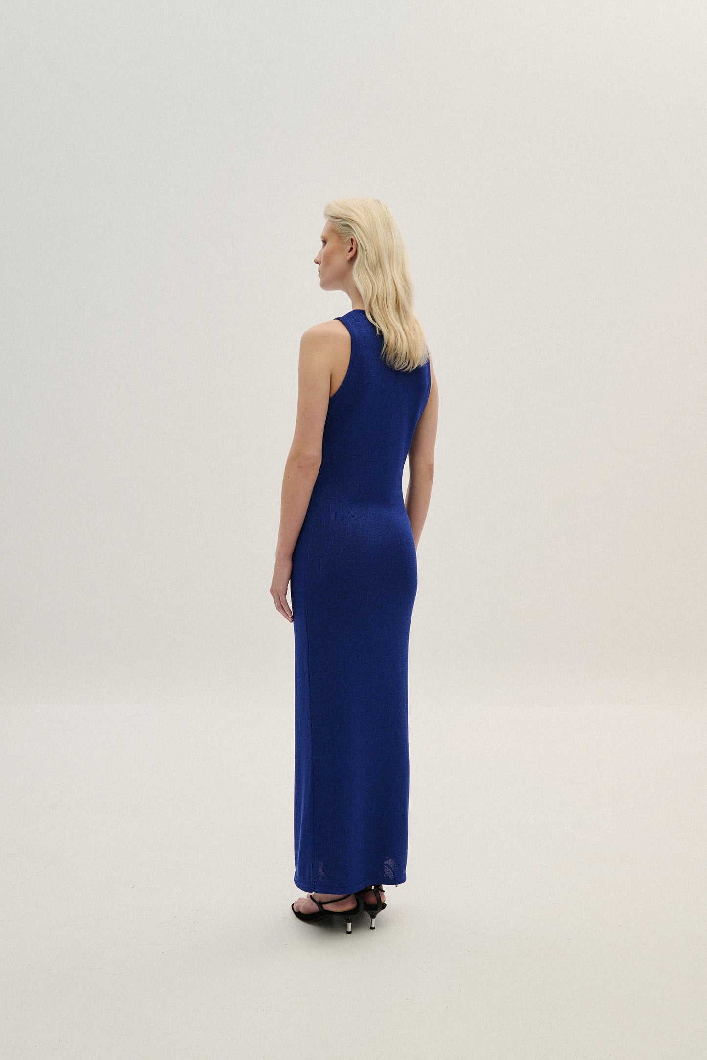 COMBOS MAXI DRESS LUREX BLUE