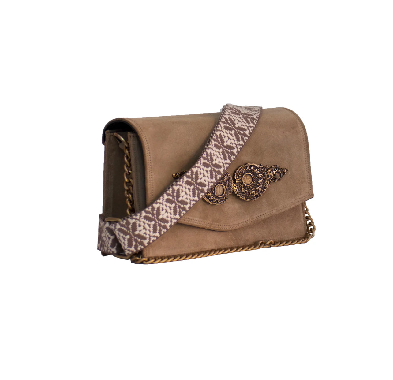 LUNA SUEDE LEATHER BAG MOCHA BONENDIS
