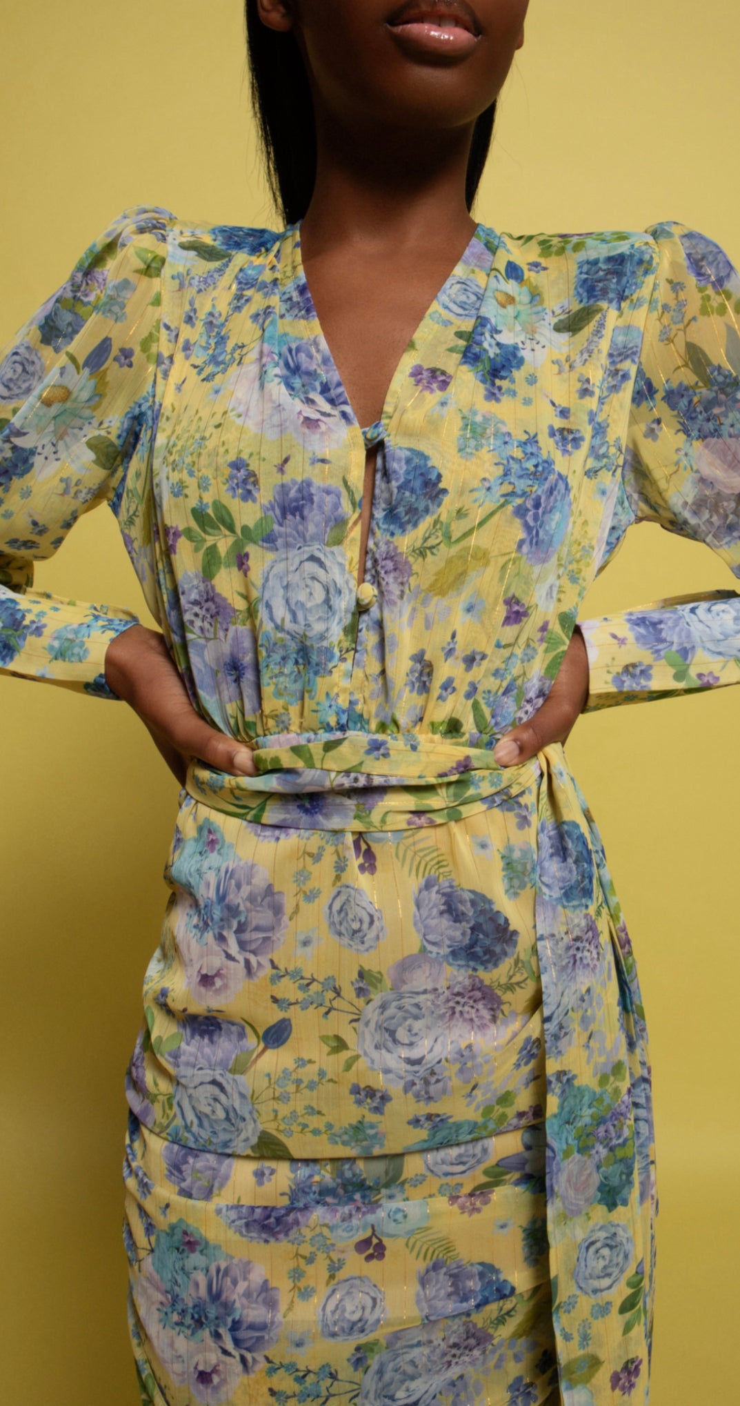 MAYA MINI DRESS WITH GOLD DETAILS EVELEYA