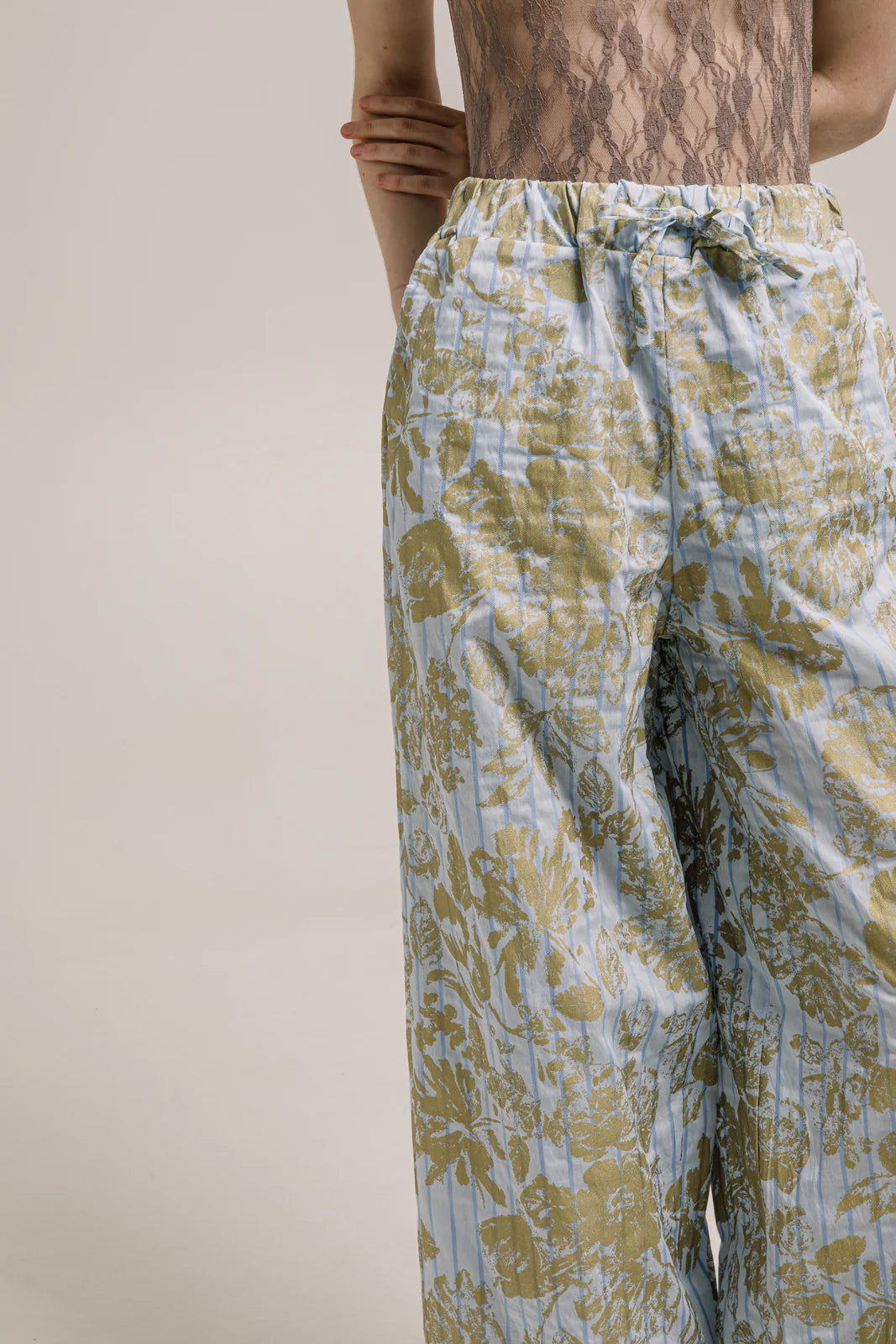 ACHACK PANTS PRINTED LIGHT BLUE