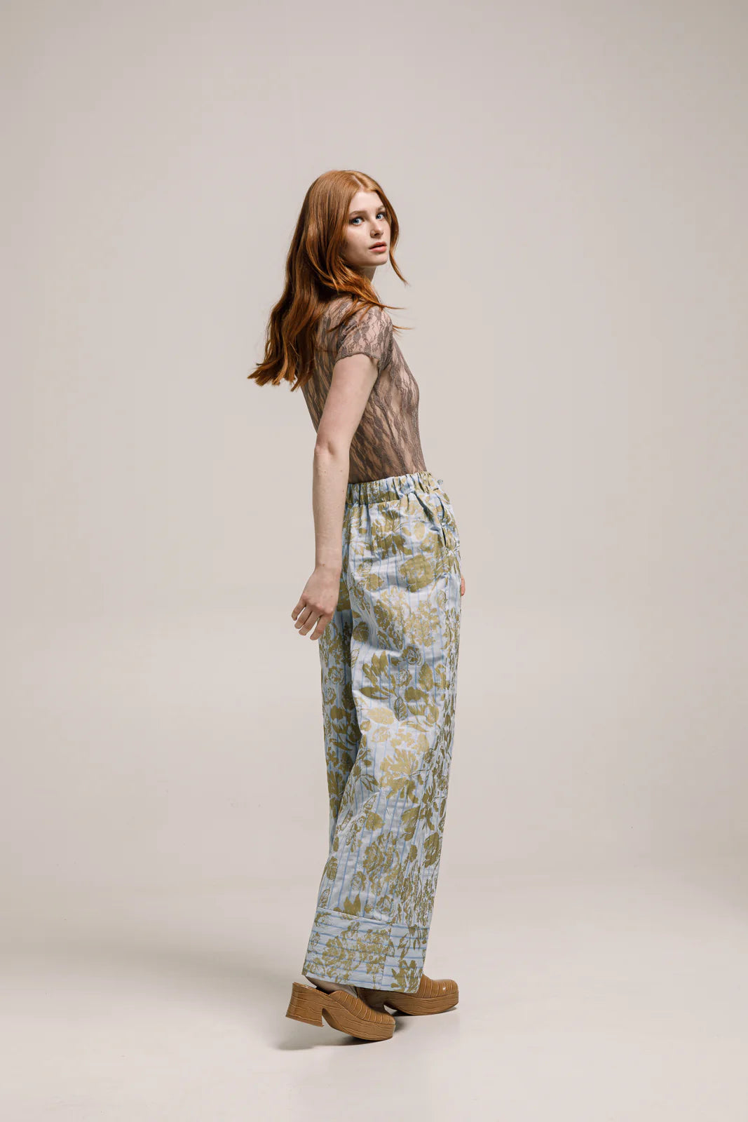 ACHACK PANTS PRINTED LIGHT BLUE