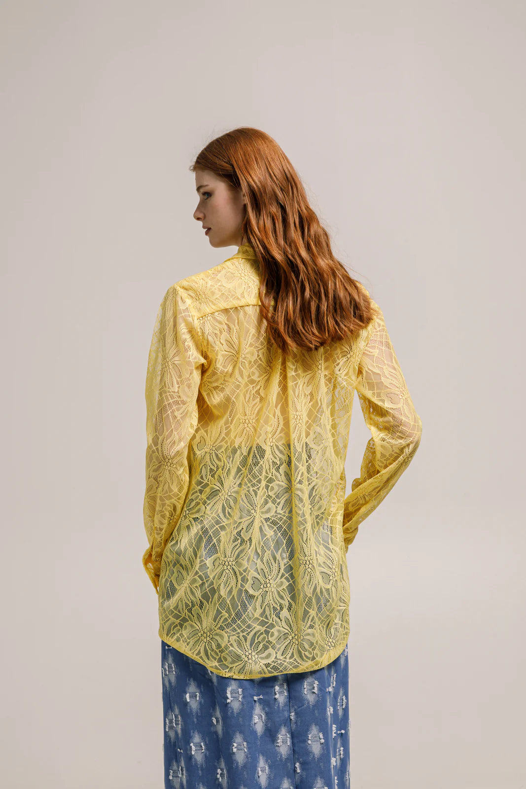 OLINA SHIRT LACE YELLOW