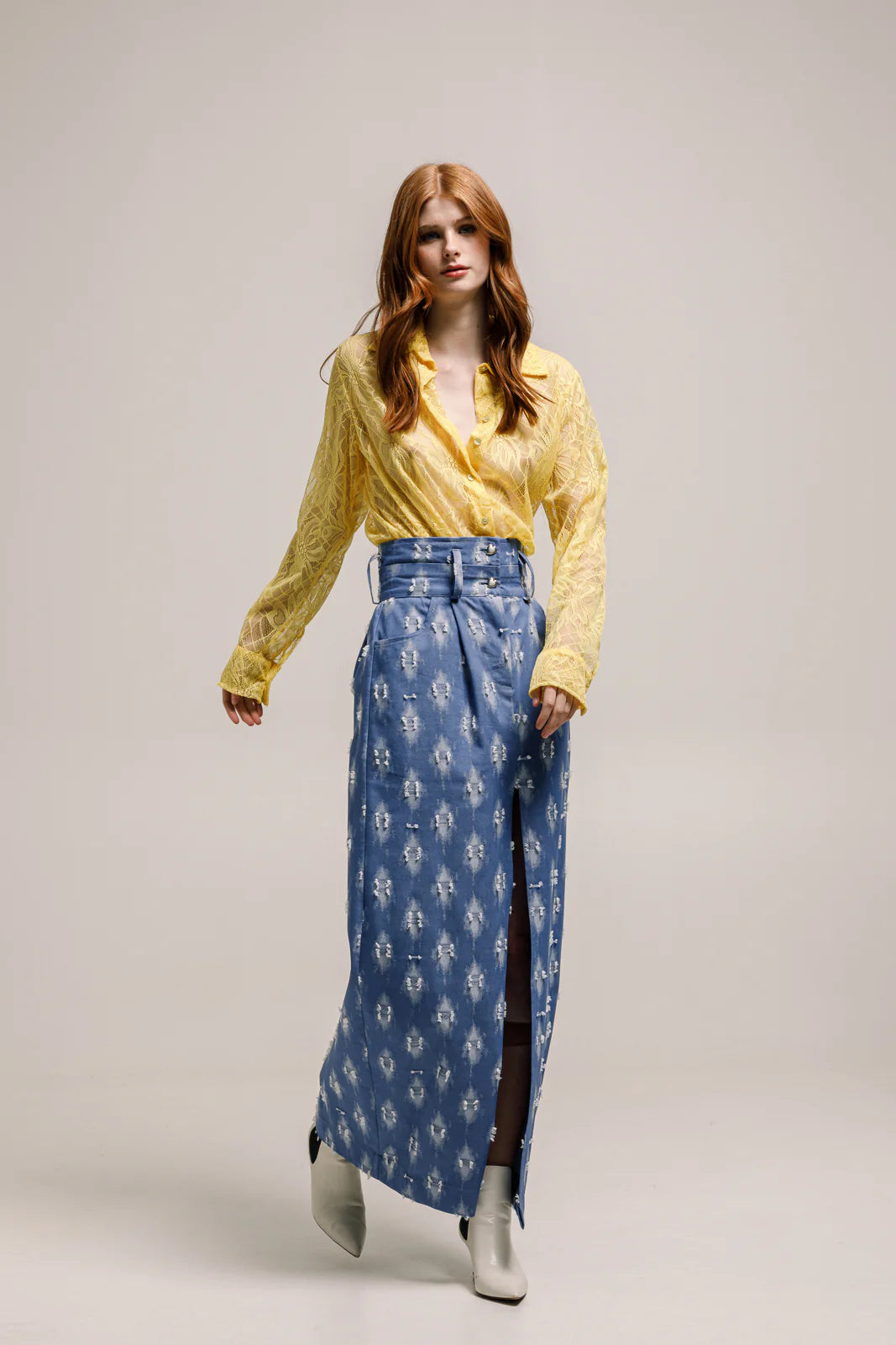 NADRA SKIRT DENIM BLUE