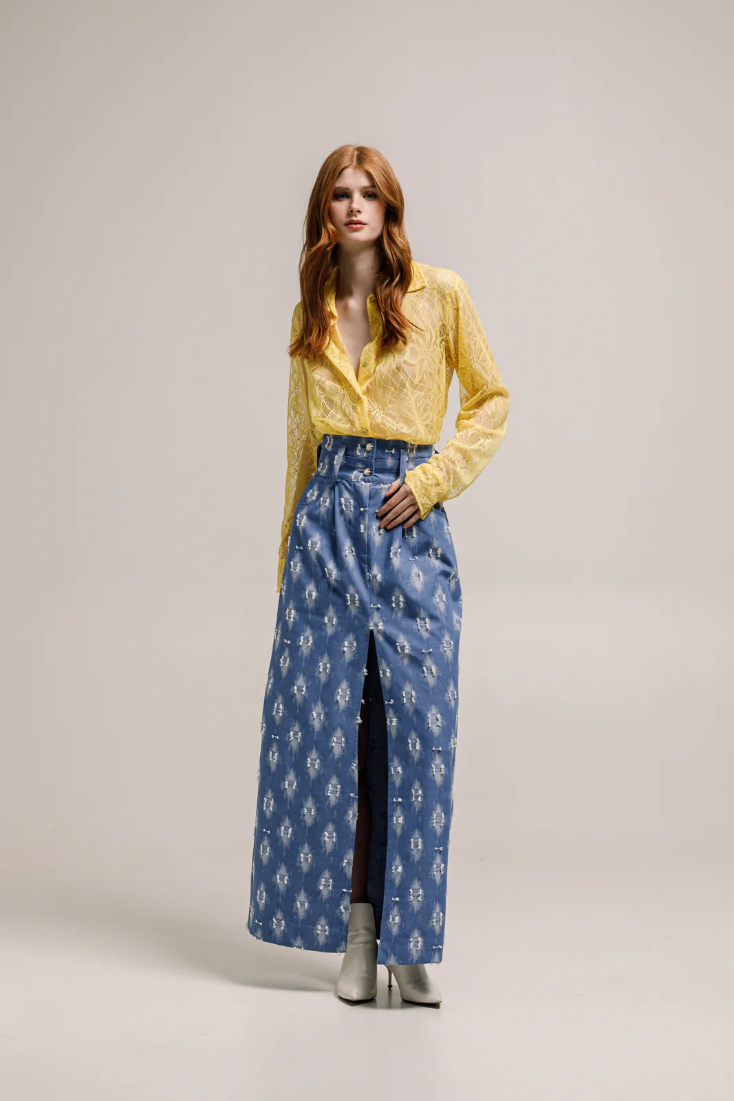 NADRA SKIRT DENIM BLUE