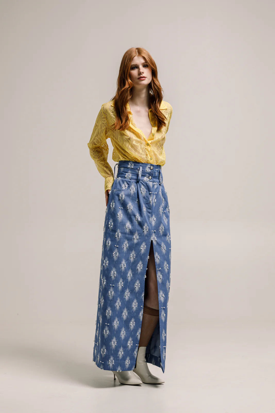 NADRA SKIRT DENIM BLUE