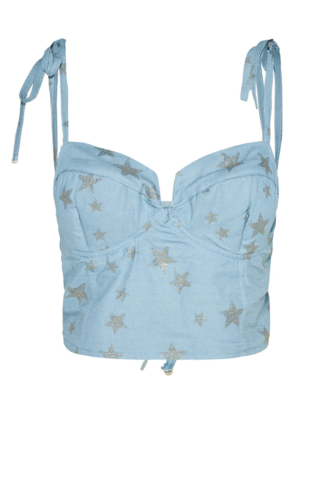 BAHIA DENIM CORSET LIGHT BLUE