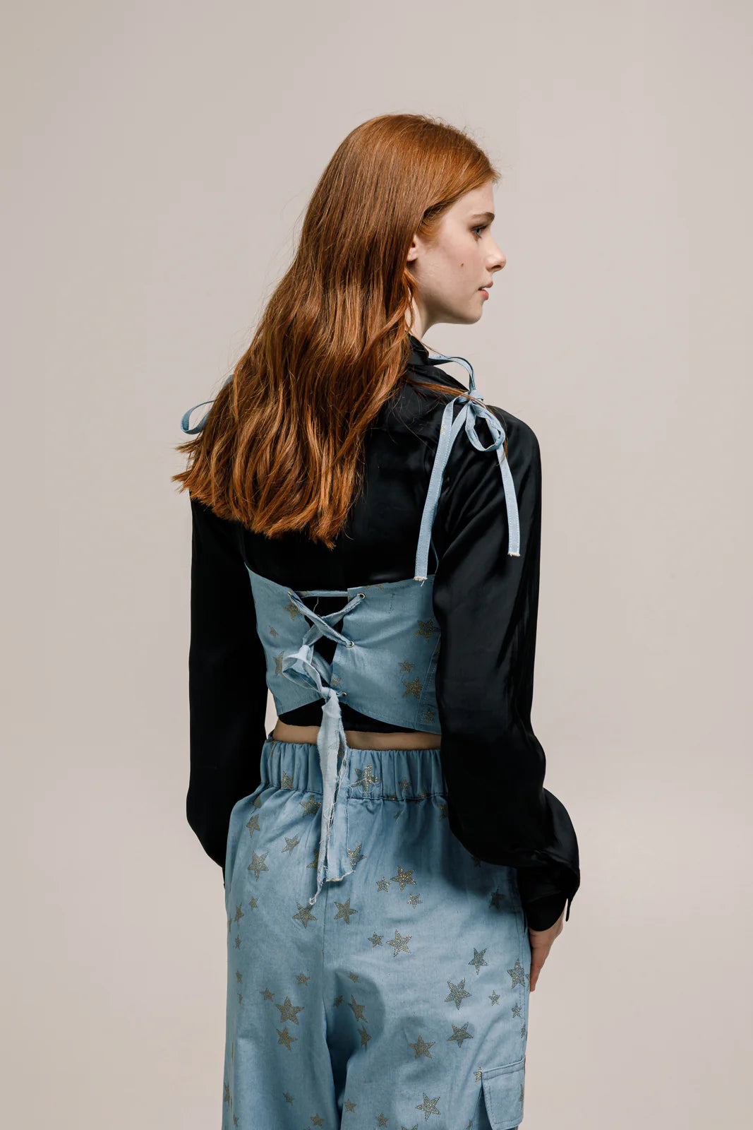 BAHIA DENIM CORSET LIGHT BLUE
