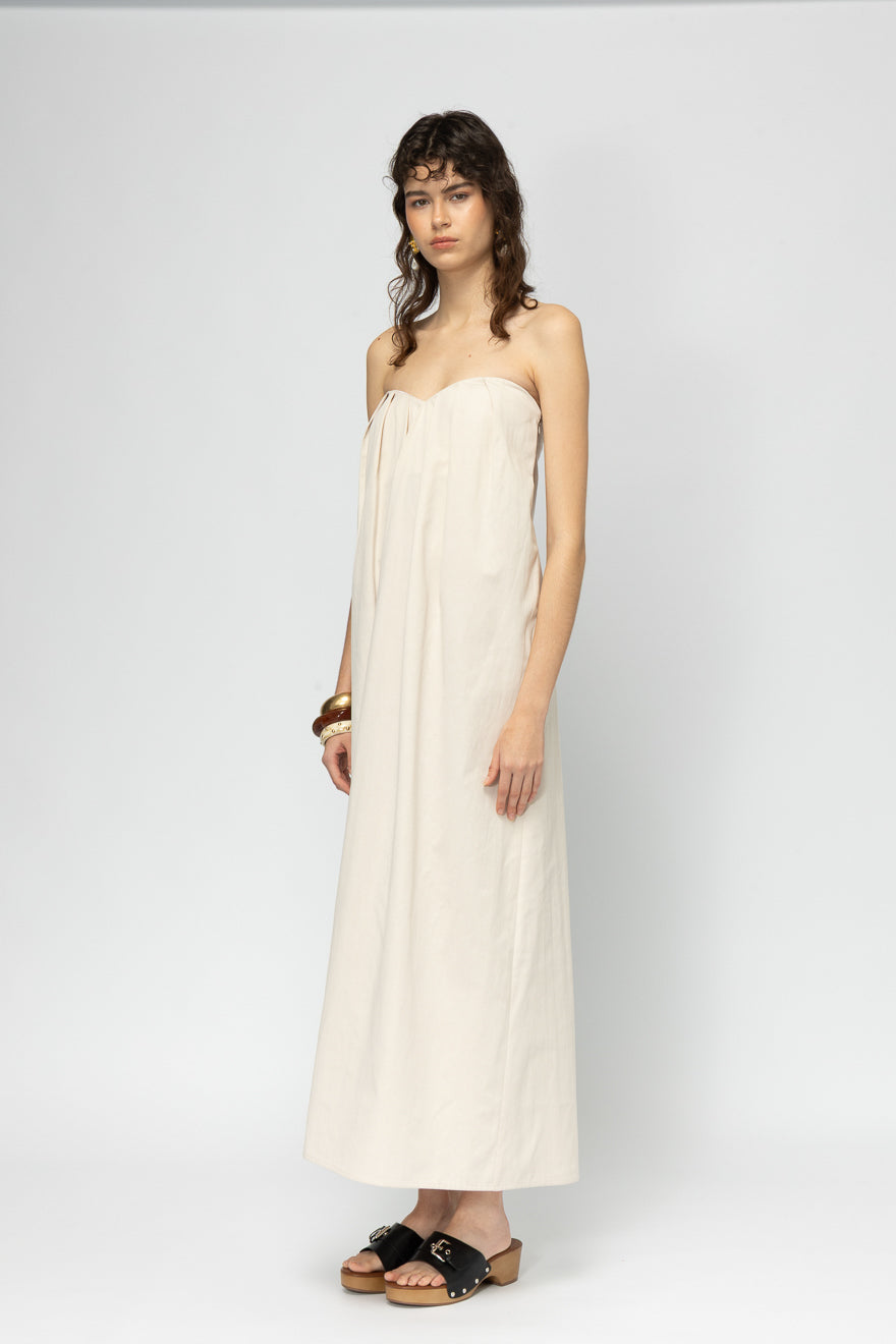 MALLORY APEROL BEIGE DRESS