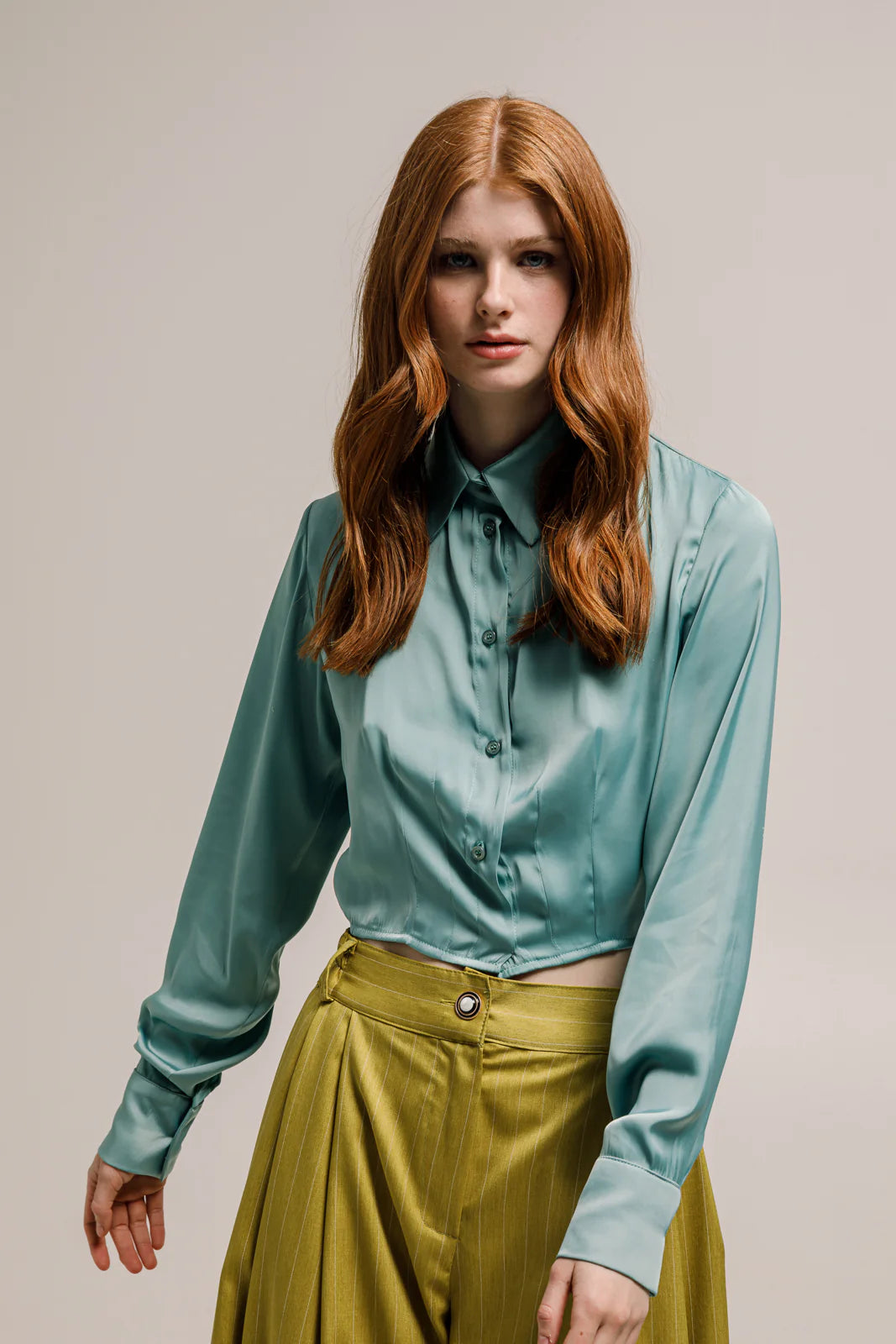 THE JERKINS UBA SHIRT AQUA GREEN