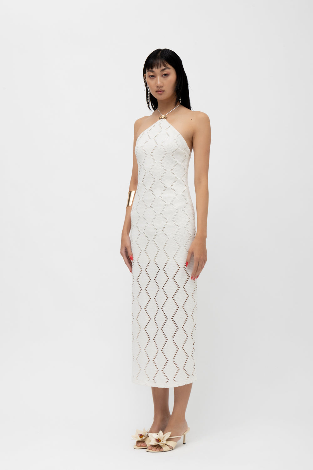 MALLORY AZURE WHITE DRESS