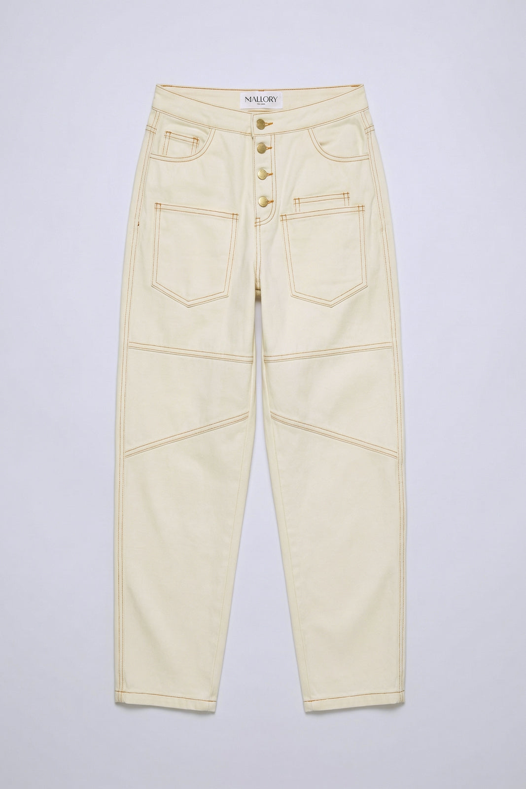 MALLORY ROSSINI IVORY DENIM PANTS