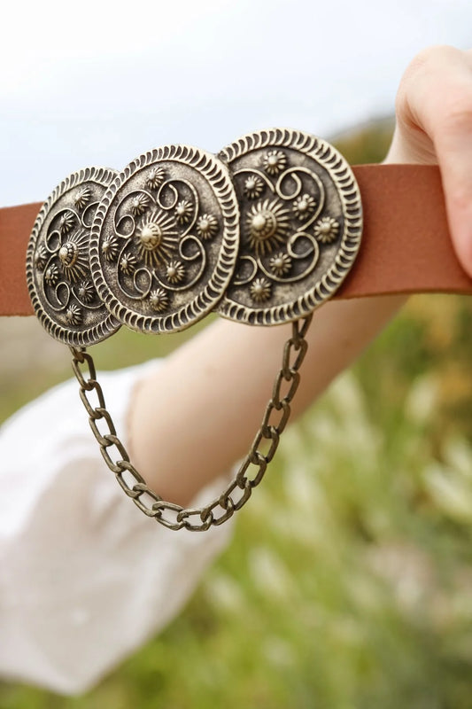 BONENDIS ISABEL LEATHER BELT TABAC