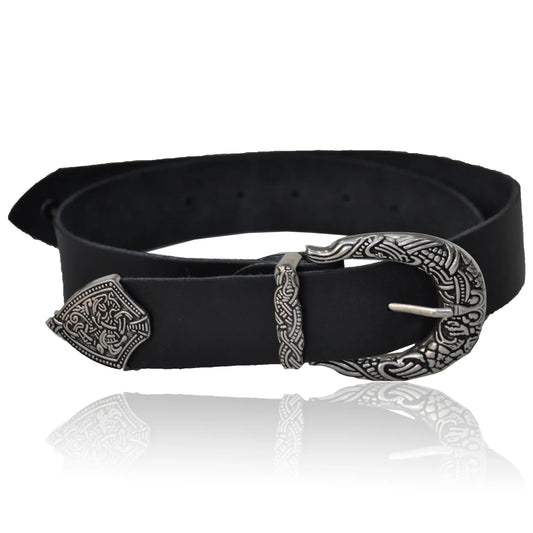 BONENDIS ORCHID LEATHER BELT BLACK