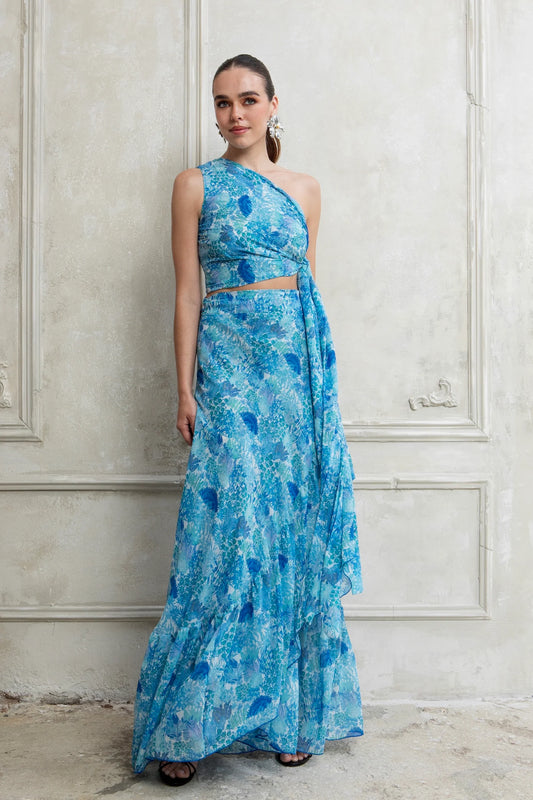 EVELEYA LAGUNA MAXI POLYMORPHIC WRAP SKIRT