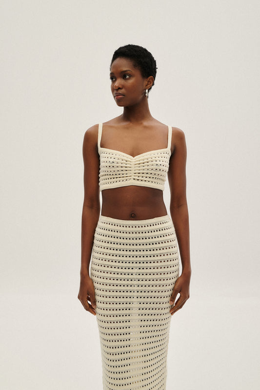 COMBOS KNIT BRA ECRU