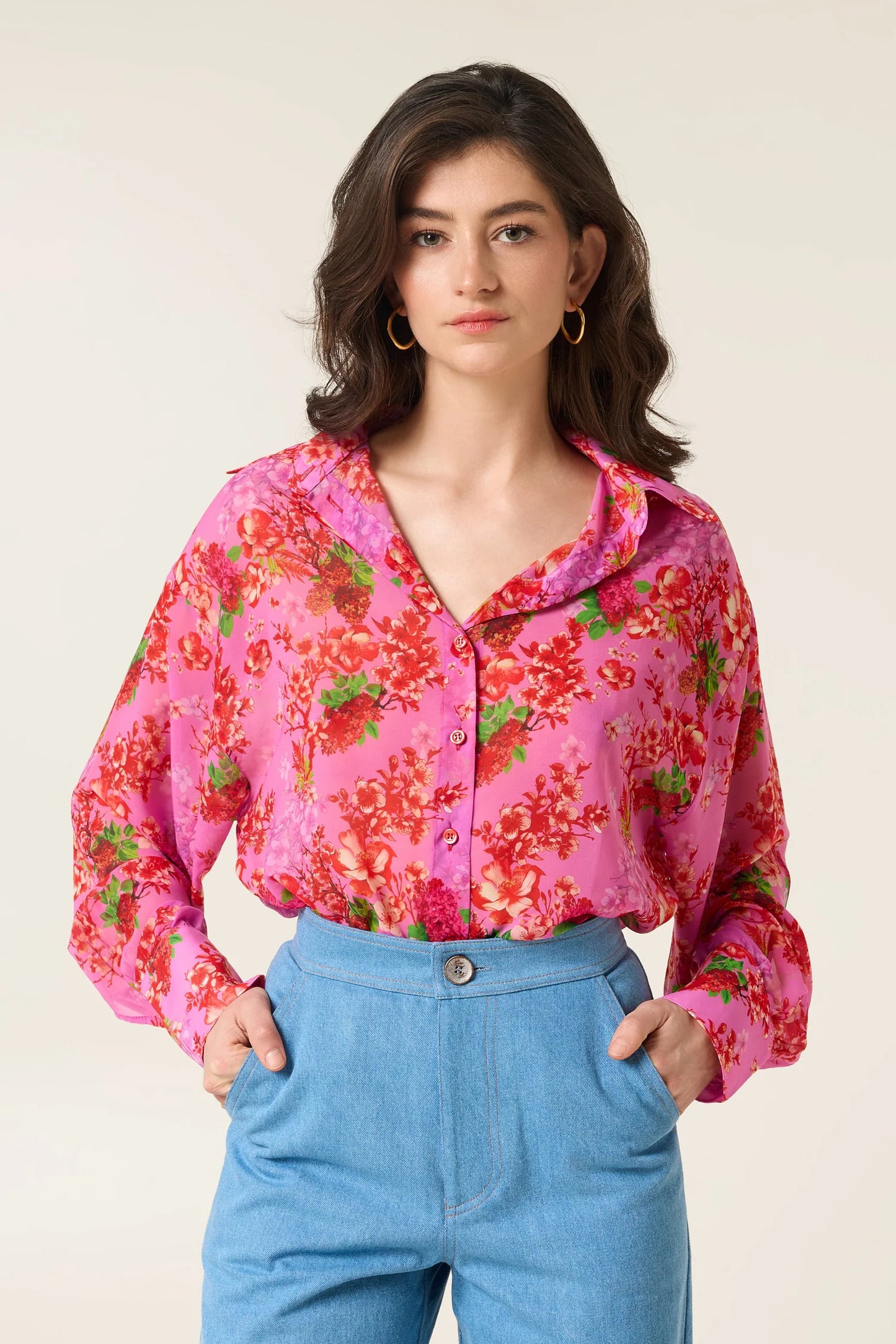 EVELEYA CAMELIA OVERSIZED SHIRT