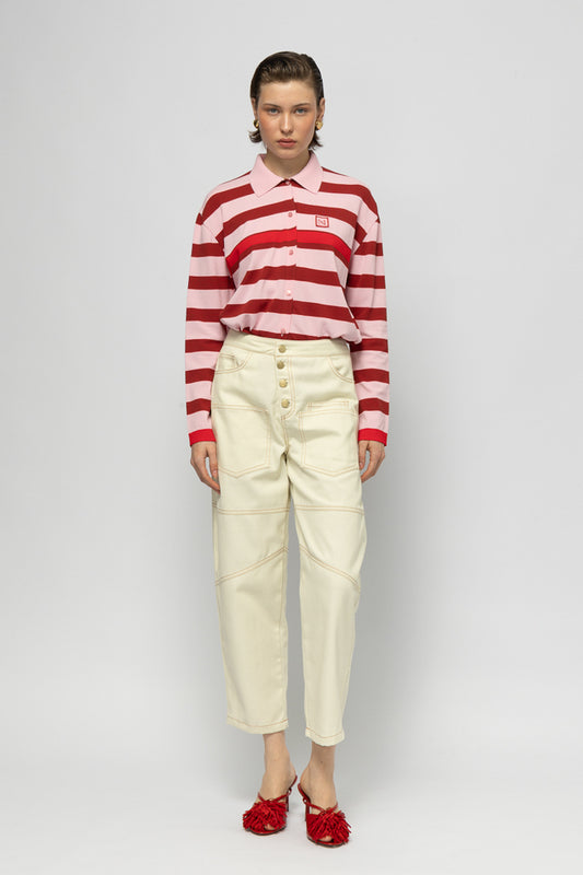 MALLORY ROSSINI IVORY DENIM PANTS