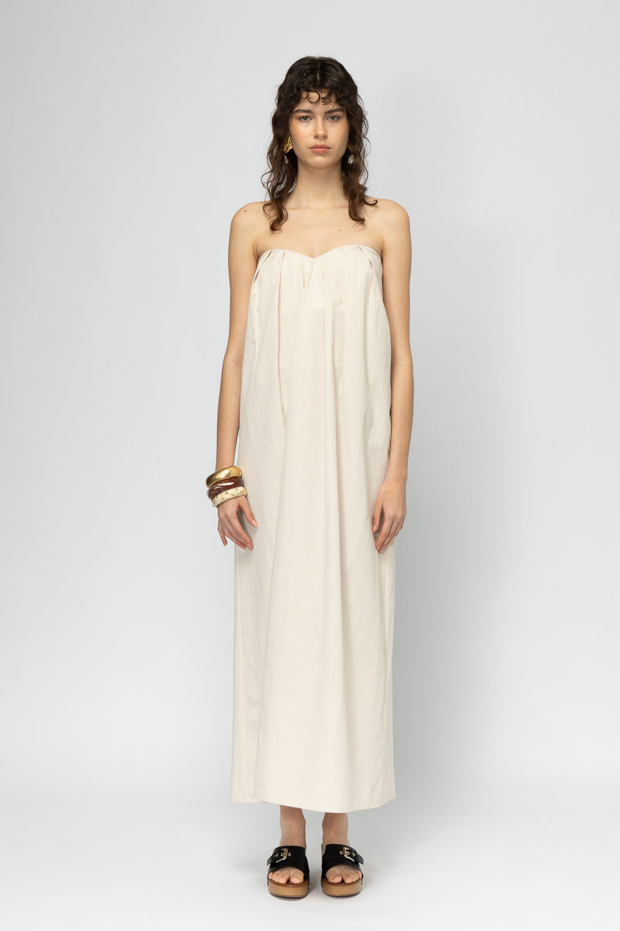 MALLORY APEROL BEIGE DRESS