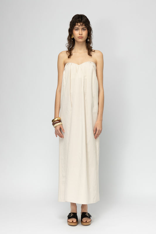 MALLORY APEROL BEIGE DRESS