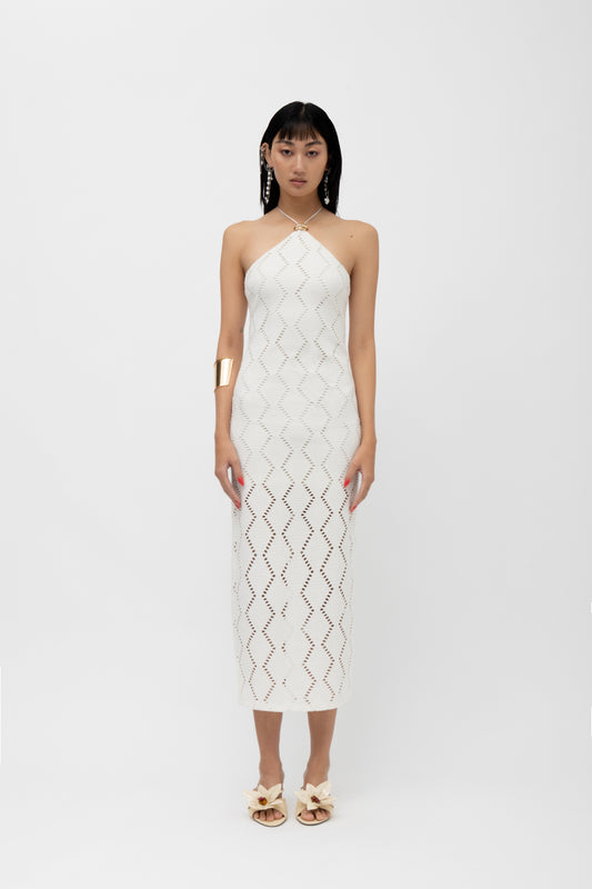 MALLORY AZURE WHITE DRESS