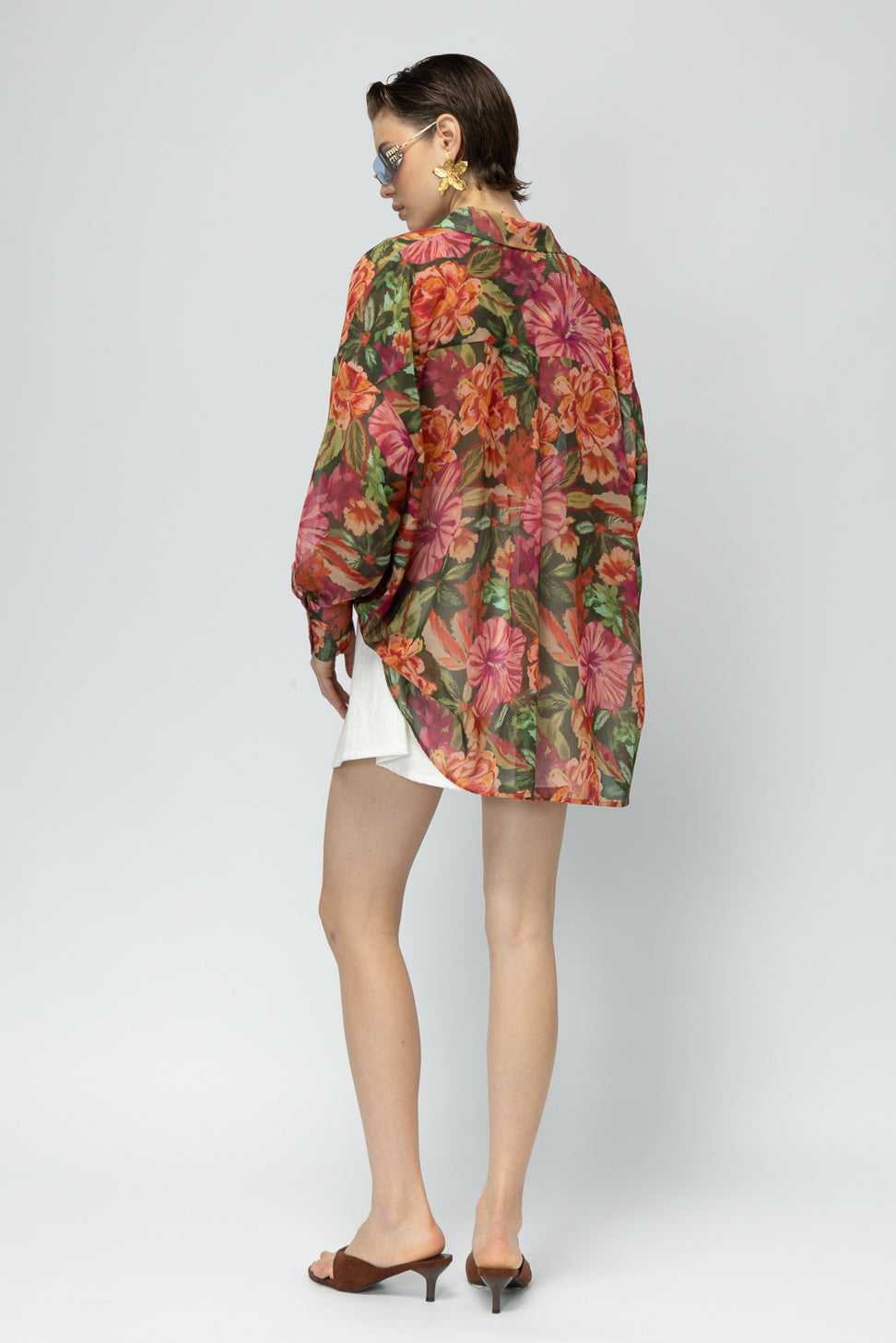 MALLORY JUNGLE BIRD FLORAL SHIRT
