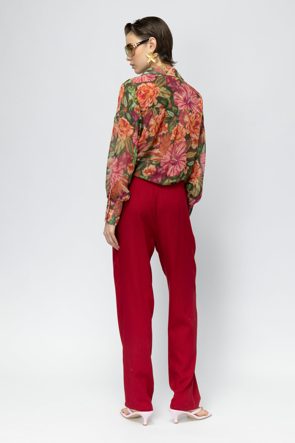 MALLORY JUNGLE BIRD FLORAL SHIRT