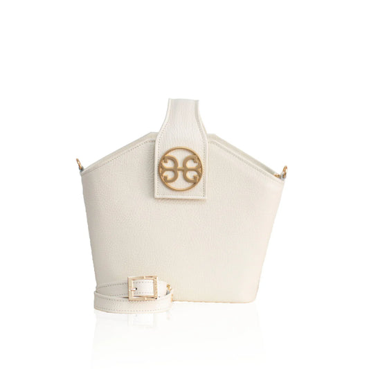 BONENDIS EVELYN LEATHER HANDBAG CREAM